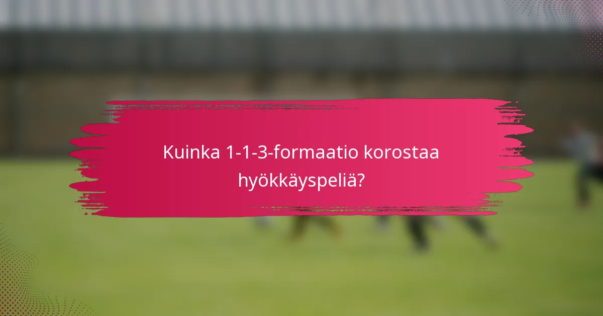 Kuinka 1-1-3-formaatio korostaa hyökkäyspeliä?