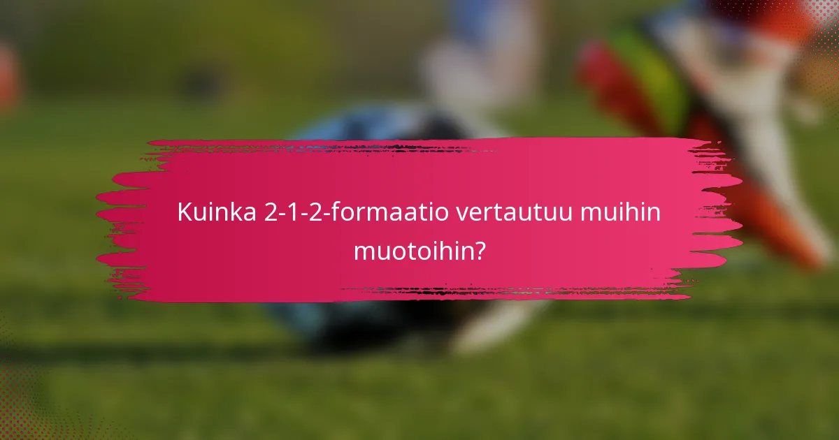 Kuinka 2-1-2-formaatio vertautuu muihin muotoihin?