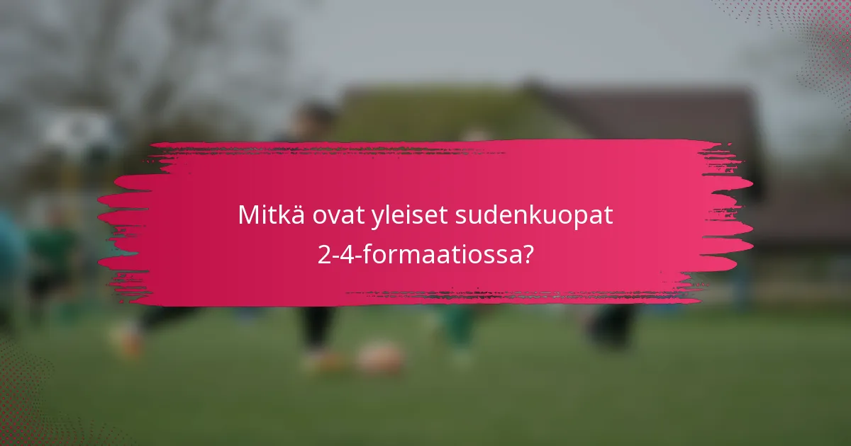 Mitkä ovat yleiset sudenkuopat 2-4-formaatiossa?